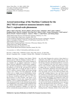 Aerosol meteorology of the Maritime Continent for the 2012 7SEAS