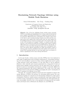 Maximizing Network Topology Lifetime using Mobile