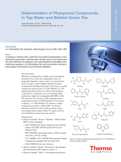 Determination of Phenylurea Compounds in Tap Water and Bottled