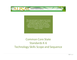 Common Core State Standards K‐6 Technology Skills Scope and