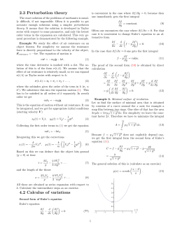 2.3 Perturbation theory 4.2 Calculus of variations