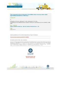 The program for the production of certified citrus