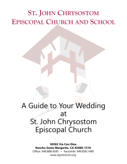 A Guide to Your Wedding at St. John Chrysostom Episcopal Church