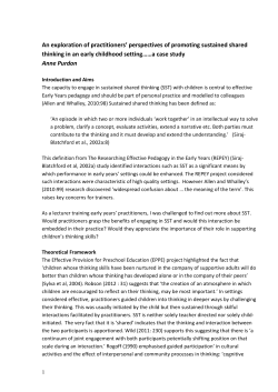 An exploration of practitioners` perspectives of promoting sustained