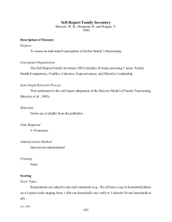 Self-Report Family Inventory