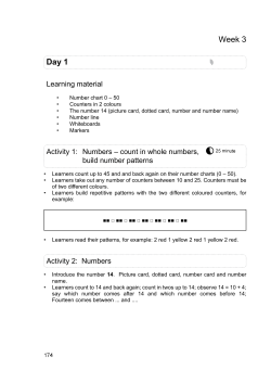 Grade 1 Mathematics TM 1 Term 2 Theme 2 Week 3