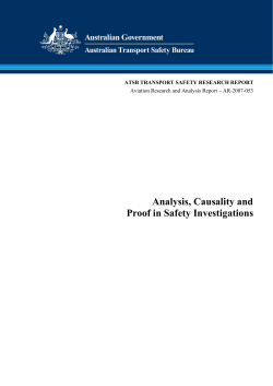 Analysis, Causality and Proof in Safety Investigations