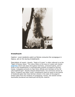 Kristallnacht Caption: Local residents watch as flames consume the