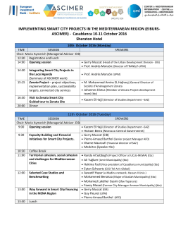 IMPLEMENTING SMART CITY PROJECTS IN THE - UCLG-MEWA