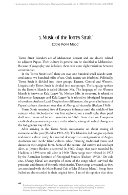 3. Music of the Torres Strait1 - Australian Institute of Aboriginal and