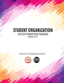 Student Org Transition Training