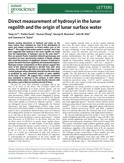 Direct measurement of hydroxyl in the lunar regolith and the origin of