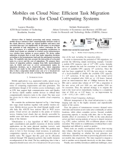 Mobiles on Cloud Nine: Efficient Task Migration Policies for Cloud