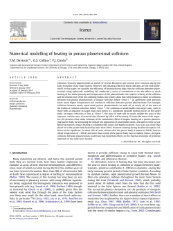 Numerical modelling of heating in porous planetesimal collisions