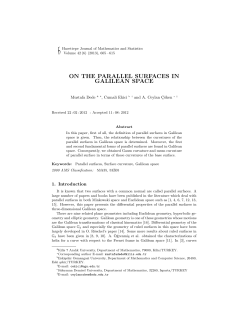 on the parallel surfaces in galilean space