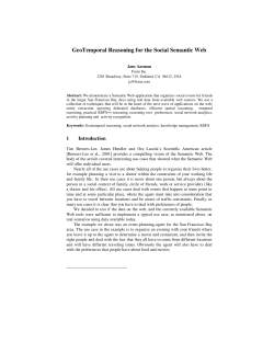 GeoTemporal Reasoning for the Social Semantic Web