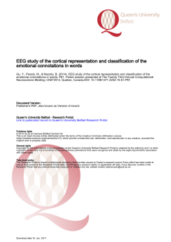 EEG study of the cortical representation and classification of