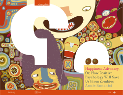 Happiness Advocacy, Or, How Positive Psychology