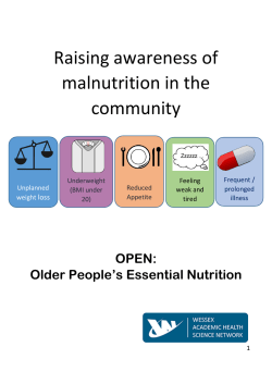 Raising awareness of malnutrition in the community