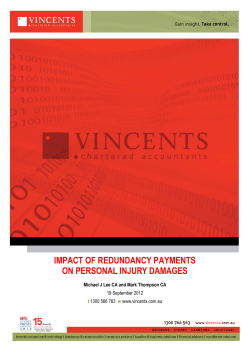 IMPACT OF REDUNDANCY PAYMENTS ON PERSONAL INJURY