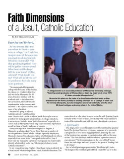 Faith Dimensions - Marquette University