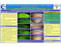 Clinical Manifestations of Upper Lid Staining in Adapted Silicone