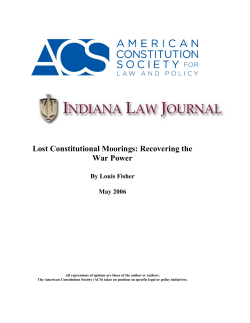 Microsoft Word - 4 Fisher - American Constitution Society