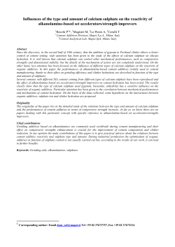 Influences of the type and amount of calcium sulphate on the