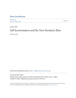 Self-Incrimination and the Non-Resident Alien