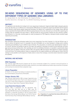 de-novo sequencing of genomes using up to five different types of