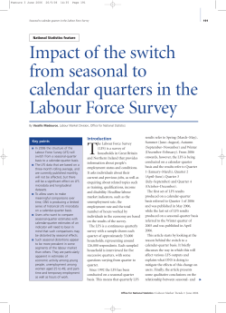 Impact of the switch from seasonal to calendar quarters in the LFS
