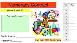 Numeracy Term 3 Wks 9-10