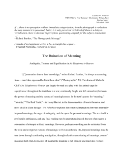 The Ruination of Meaning