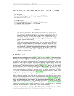 on robust concepts and small neural nets