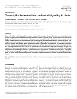Transcription factor-mediated cell-to-cell
