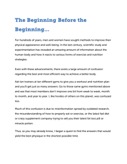 The Beginning Before the Beginning&hellip;