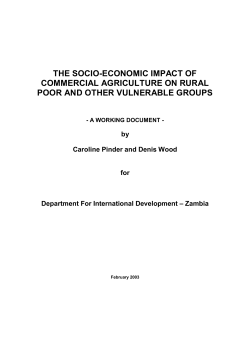 The socio-economic impact of commercial agriculture on rural poor