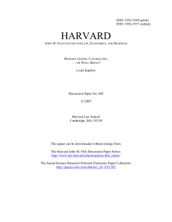 Ex Post Externalities, Ex Ante Investments, and the Design of