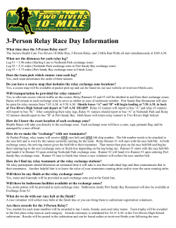 3-Person Relay Race Day Information