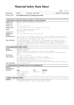 Material Safety Data Sheet