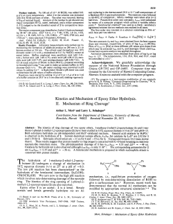 Kinetics and mechanism of epoxy ether hydrolysis. II. Mechanism of
