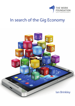 In search of the Gig Economy