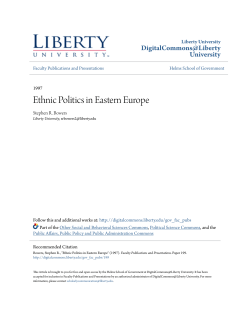 Ethnic Politics in Eastern Europe