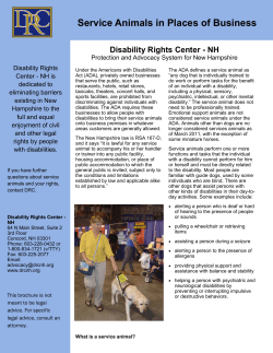 Service Animals in Places of Business