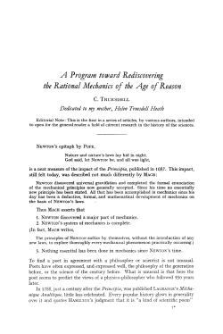 A program toward rediscovering the rational mechanics of the age of