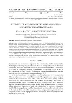 ARCHIVES OF ENVIRONMENTAL PROTECTION