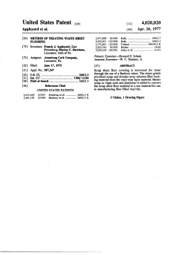 Method of treating waste sheet flooring