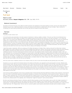 Maid to order - ProQuest - Columbia College