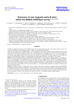 Discovery of new magnetic early