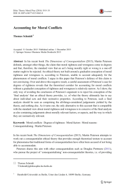 Accounting for Moral Conflicts - Humboldt